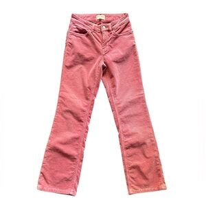 Pilcro by Anthropologie Rose Pink Flare Corduroy Pants Stretch 5 Pocket …